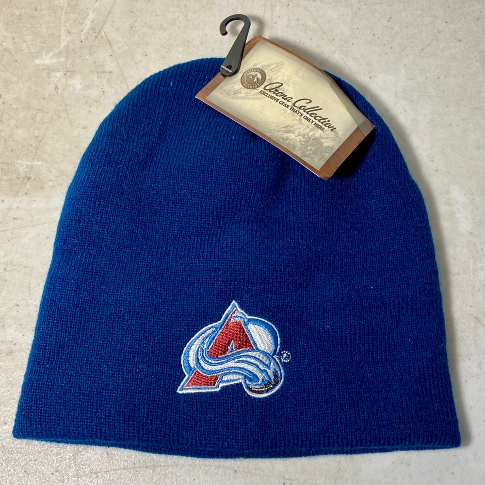 Colorado Avalanche Knit Hat OSFA Blue Altitude Authentics Arena Hockey Beanie